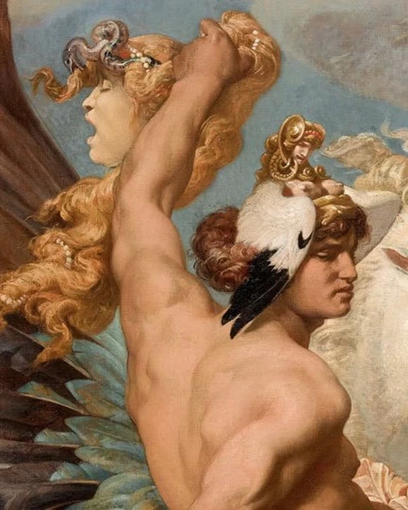 Perseo sul suo cavallo Pegaso (1869) - musée d'art et d'archéologie, Cluny, dettaglio